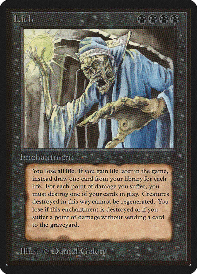 Lich [Beta Edition] Magic: The Gathering