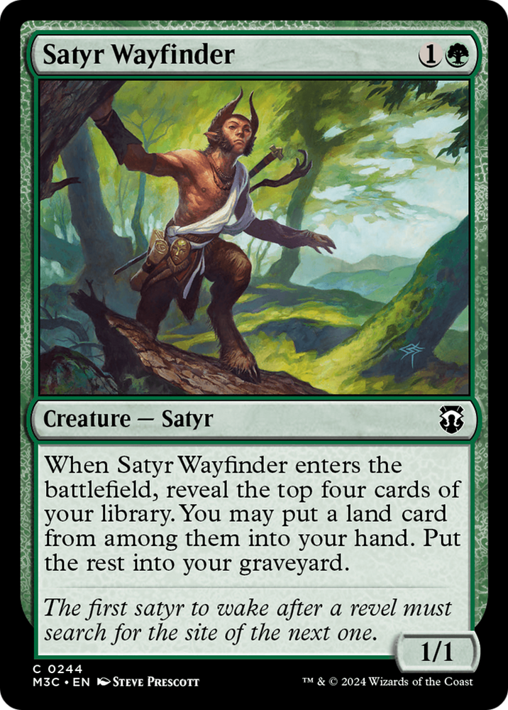 Satyr Wayfinder (Ripple Foil) [Modern Horizons 3 Commander] Magic: The Gathering
