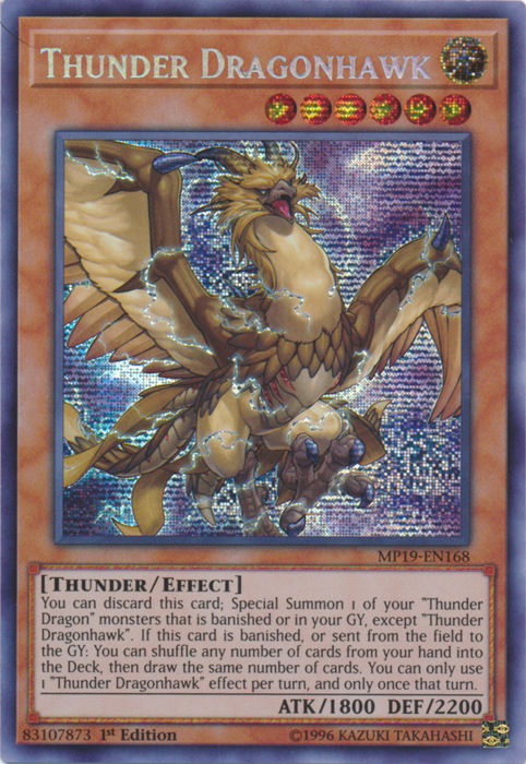 Thunder Dragonhawk [MP19-EN168] Prismatic Secret Rare - Yugioh Cards For Your TCG Needs!