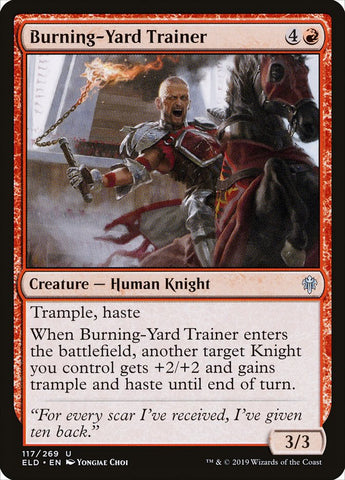 Burning-Yard Trainer [Throne of Eldraine] Magic: The Gathering