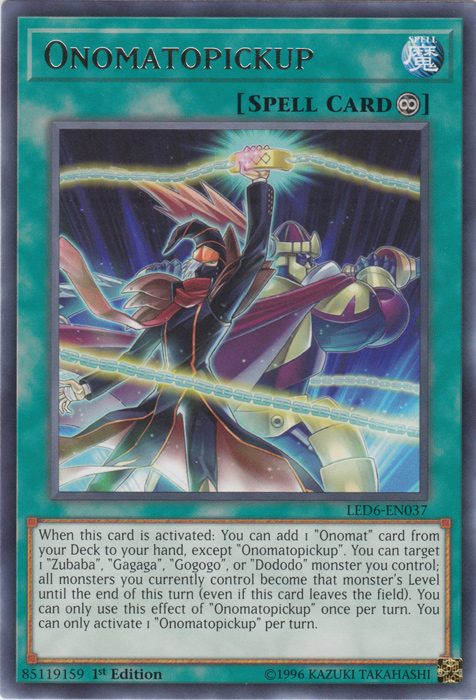 Onomatopickup [LED6-EN037] Rare Yu-Gi-Oh!