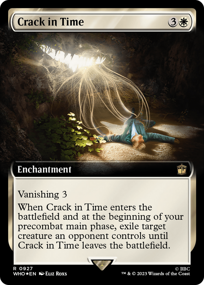 Crack in Time (Extended Art) (Surge Foil) [Doctor Who] Magic: The Gathering