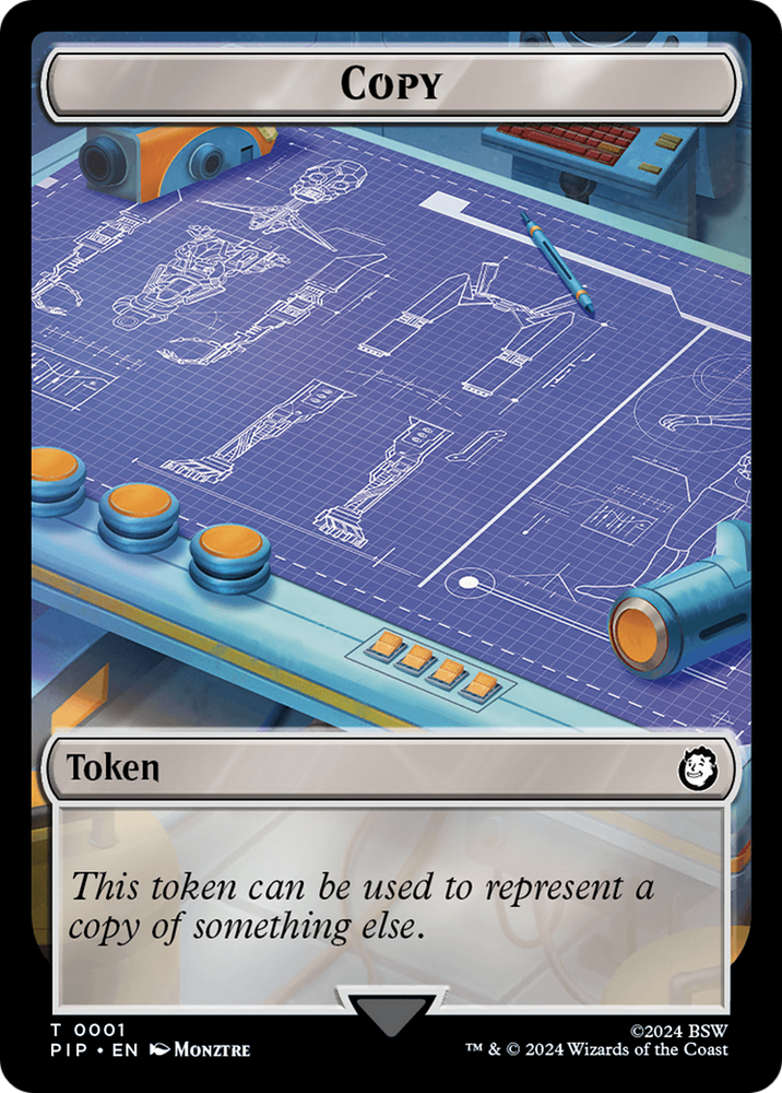 Copy // Treasure (019) Double-Sided Token [Fallout Tokens] Magic: The Gathering