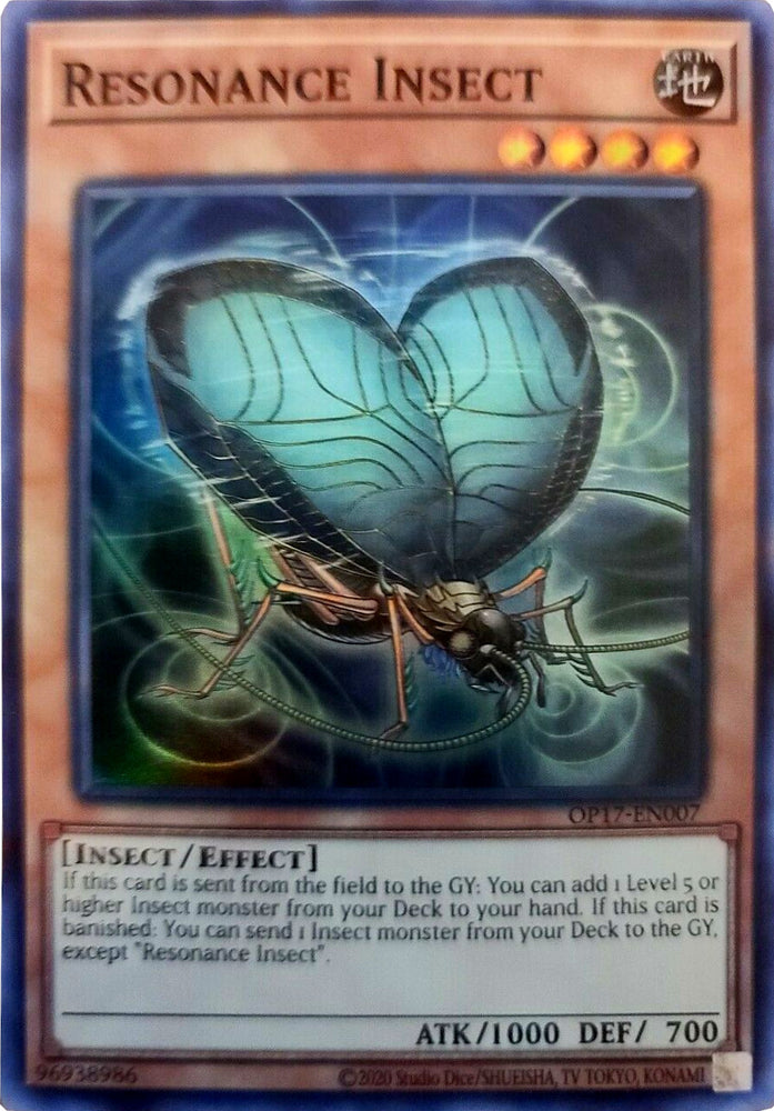 Resonance Insect [OP17-EN007] Super Rare - Yugioh Cards For Your TCG Needs!