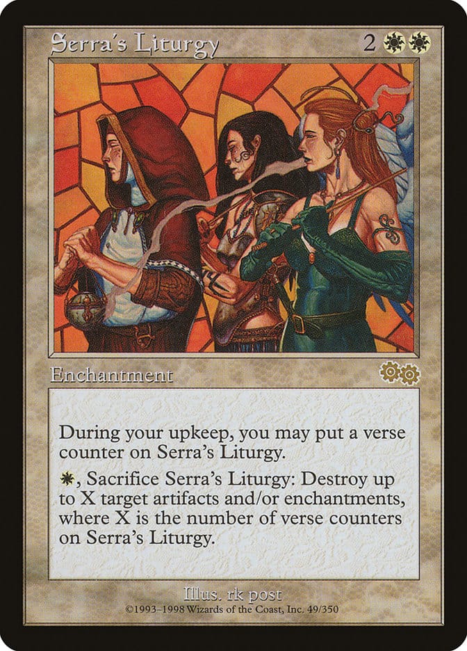 Serra's Liturgy [Urza's Saga] Magic: The Gathering