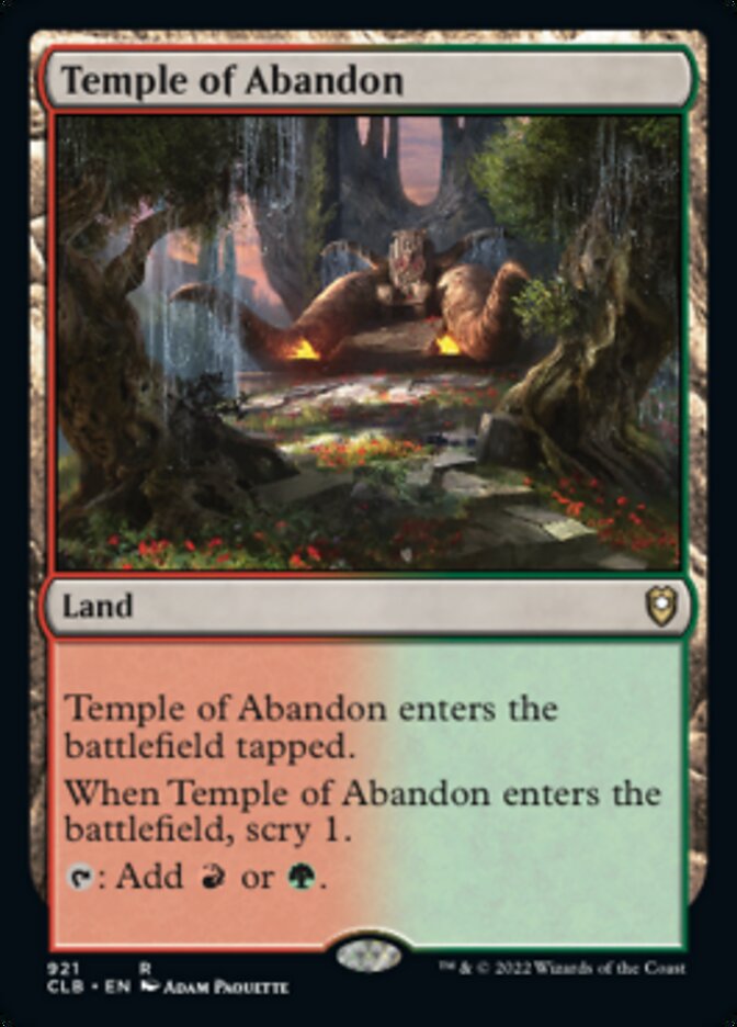 Temple of Abandon [Commander Legends: Battle for Baldur's Gate] Magic: The Gathering