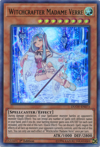 Witchcrafter Madame Verre [DUOV-EN073] Ultra Rare - Yugioh Cards For Your TCG Needs