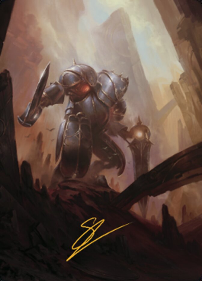 Mountain Art Card (Gold-Stamped Signature) [The Brothers' War Art Series] Magic: The Gathering