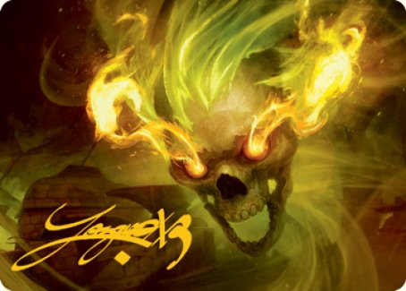 Flameskull Art Card (Gold-Stamped Signature) [Dungeons & Dragons: Adventures in the Forgotten Realms Art Series] Magic: The Gathering