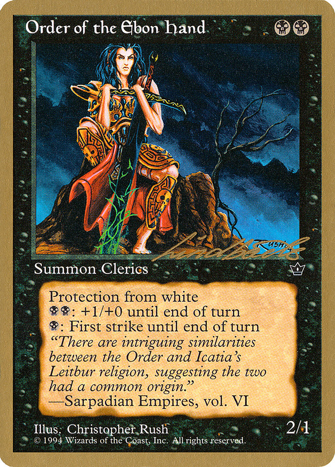 Order of the Ebon Hand (Rush) (Leon Lindback) [Pro Tour Collector Set] Magic: The Gathering