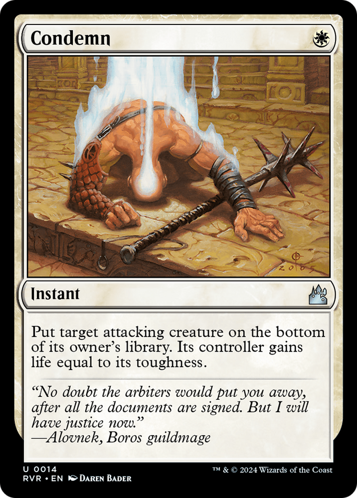Condemn [Ravnica Remastered] Magic: The Gathering