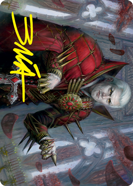Edgar, Charmed Groom 1 Art Card (Gold-Stamped Signature) [Innistrad: Crimson Vow Art Series] Magic: The Gathering