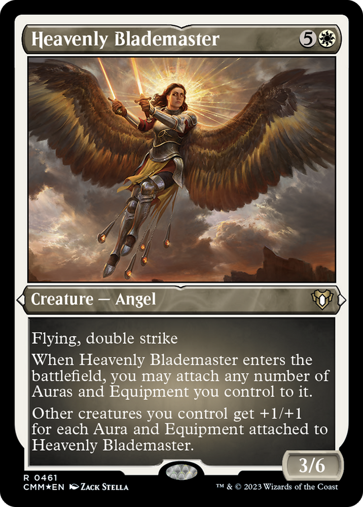 Heavenly Blademaster (Foil Etched) [Commander Masters] Magic: The Gathering