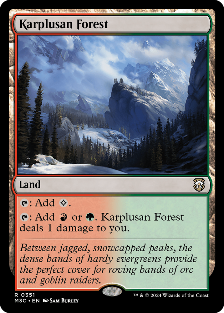 Karplusan Forest (Ripple Foil) [Modern Horizons 3 Commander] Magic: The Gathering