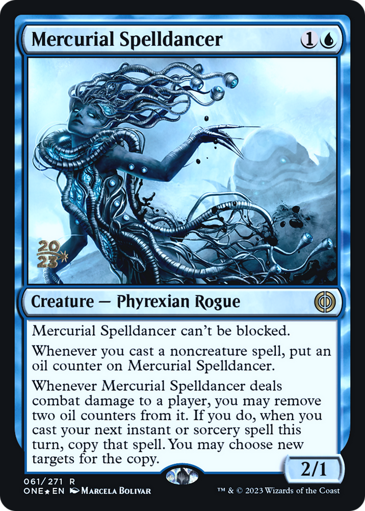 Mercurial Spelldancer [Phyrexia: All Will Be One Prerelease Promos] Magic: The Gathering