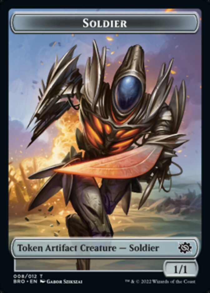 Soldier Token (008) [The Brothers' War Tokens] Magic: The Gathering