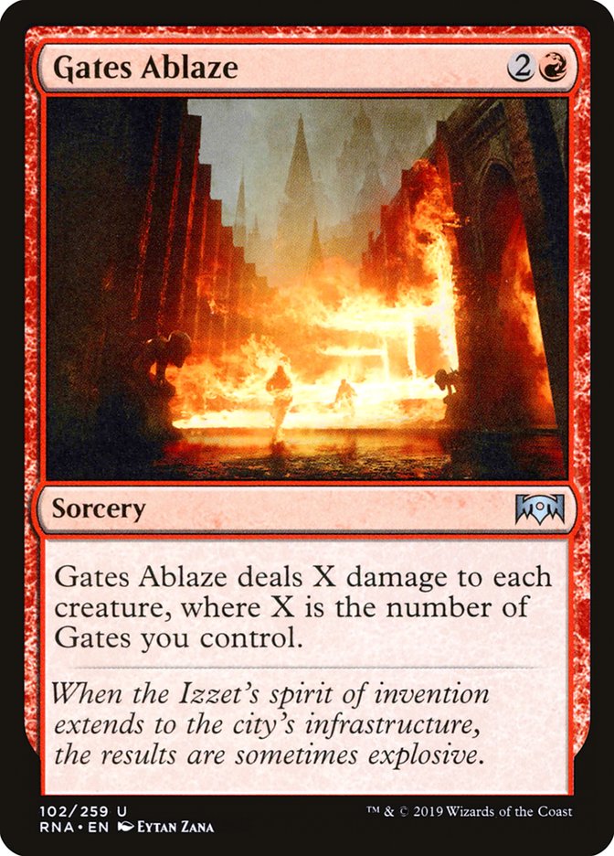 Gates Ablaze [Ravnica Allegiance] Magic: The Gathering