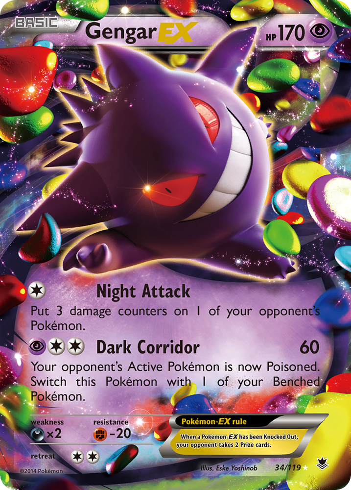 Gengar EX (34/119) [XY: Phantom Forces] Pokémon