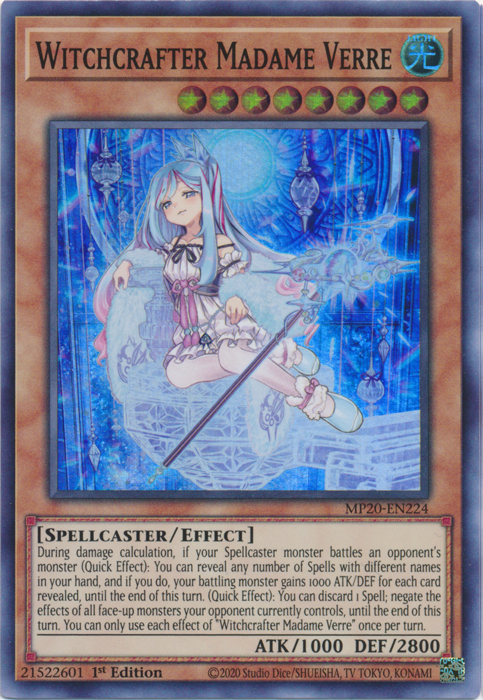 Witchcrafter Madame Verre [MP20-EN224] Super Rare - Yugioh Cards For Your TCG Needs