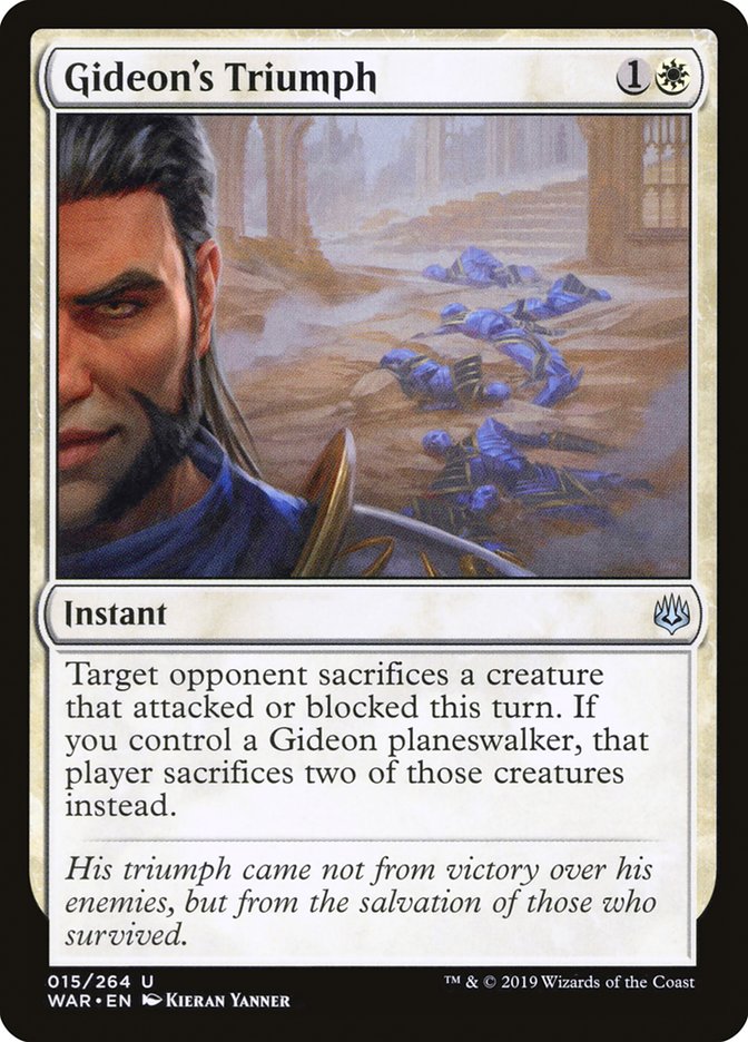 Gideon's Triumph [War of the Spark] Magic: The Gathering