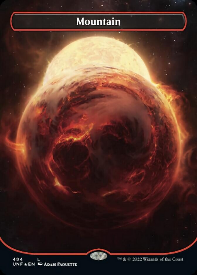 Mountain (494) (Orbital Space-ic Land) (Galaxy Foil) [Unfinity] Magic: The Gathering