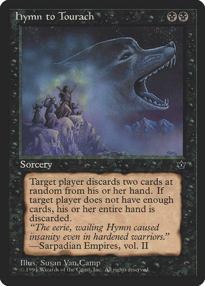 Hymn to Tourach (Susan Van Camp) [Fallen Empires] Magic: The Gathering