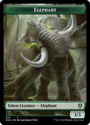 Human Soldier // Elephant Double-Sided Token [Phyrexia: All Will Be One Commander Tokens] Magic: The Gathering
