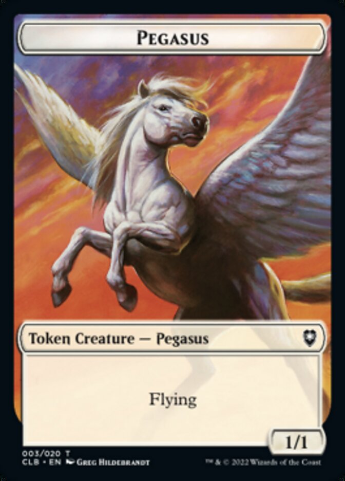 Pegasus Token [Commander Legends: Battle for Baldur's Gate Tokens] Magic: The Gathering