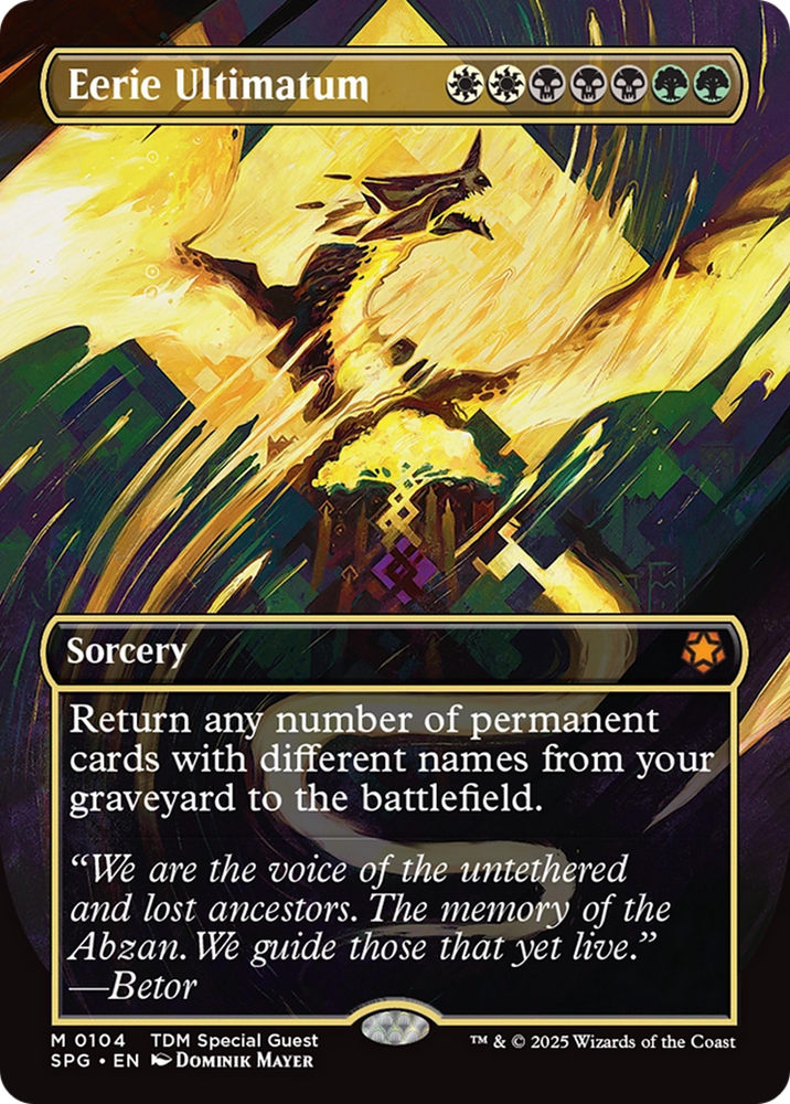 Eerie Ultimatum (Borderless) [Tarkir: Dragonstorm Special Guests] Magic: The Gathering