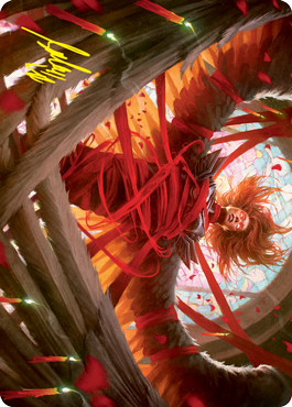Sigarda's Imprisonment Art Card (Gold-Stamped Signature) [Innistrad: Crimson Vow Art Series] Magic: The Gathering