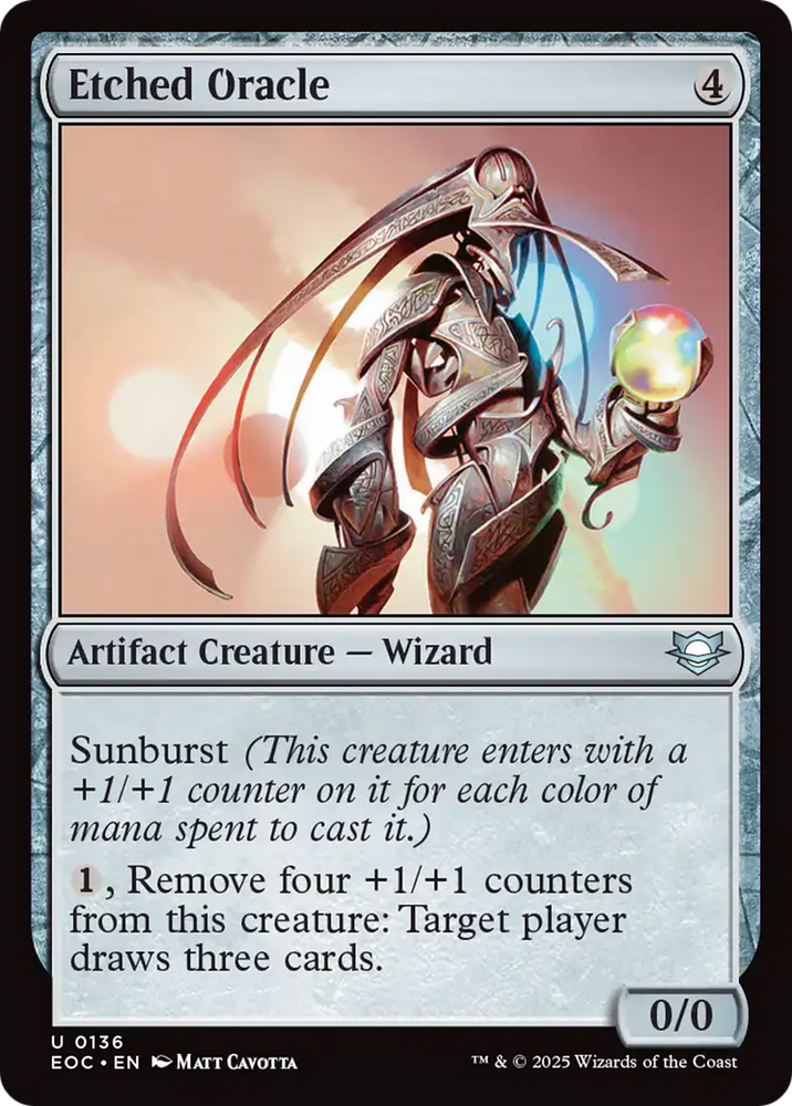 Etched Oracle [Edge of Eternities Commander] Magic: The Gathering