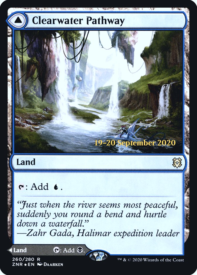 Clearwater Pathway // Murkwater Pathway [Zendikar Rising Prerelease Promos] Magic: The Gathering