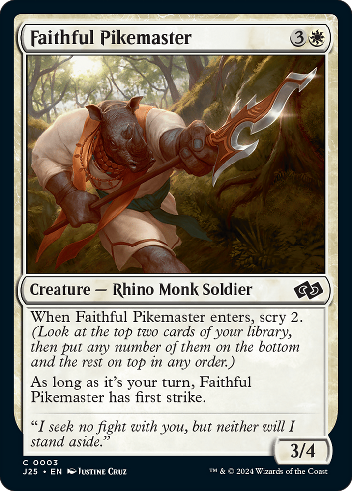 Faithful Pikemaster [Foundations Jumpstart] Magic: The Gathering