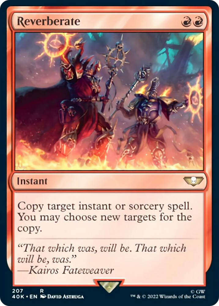 Reverberate (Surge Foil) [Warhammer 40,000] Magic: The Gathering