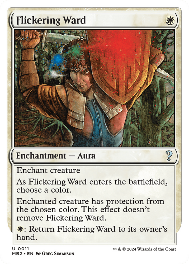 Flickering Ward (White Border) [Mystery Booster 2] Magic: The Gathering