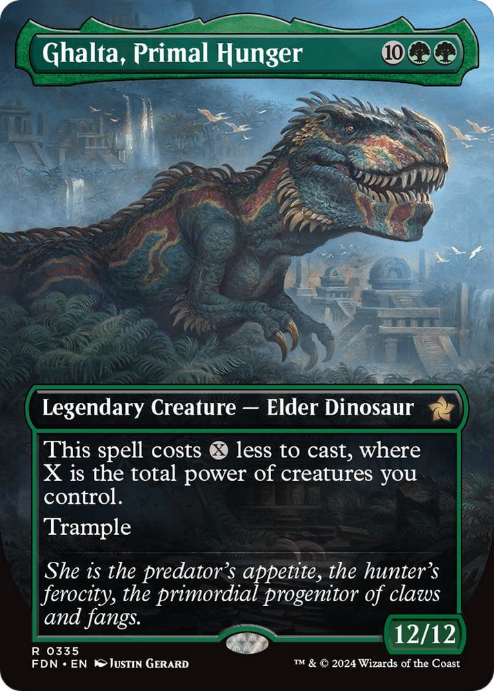 Ghalta, Primal Hunger (Borderless) [Foundations] Magic: The Gathering