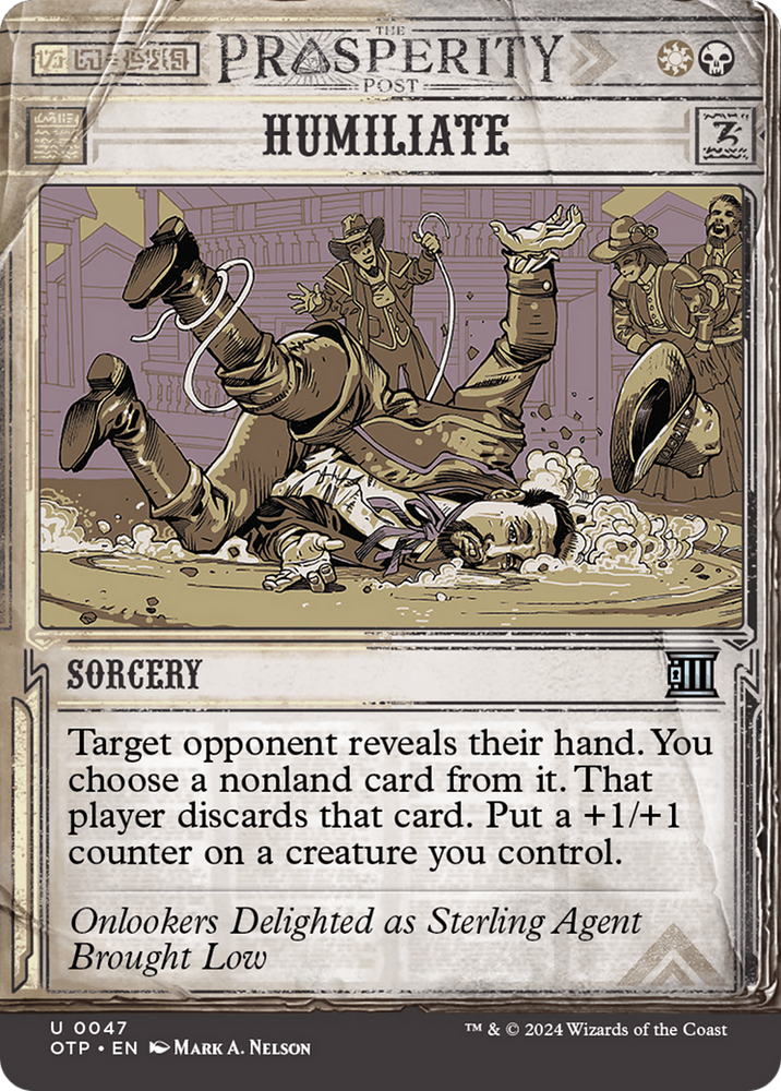 Humiliate [Outlaws of Thunder Junction: Breaking News] Magic: The Gathering