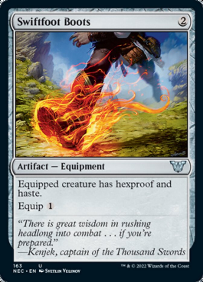 Swiftfoot Boots [Kamigawa: Neon Dynasty Commander] Magic: The Gathering