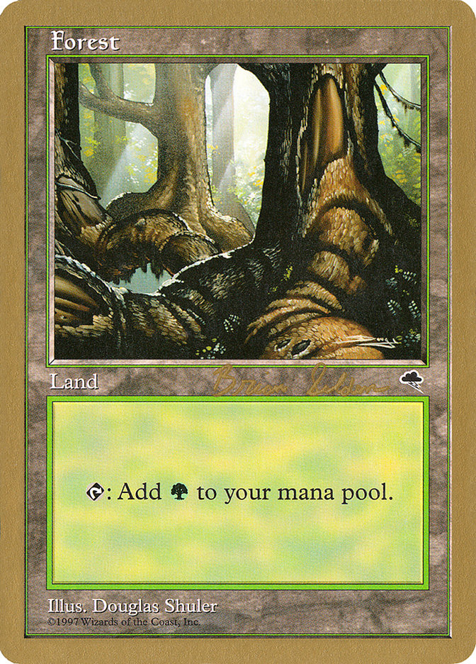 Forest (bs348) (Brian Selden) [World Championship Decks 1998] Magic: The Gathering