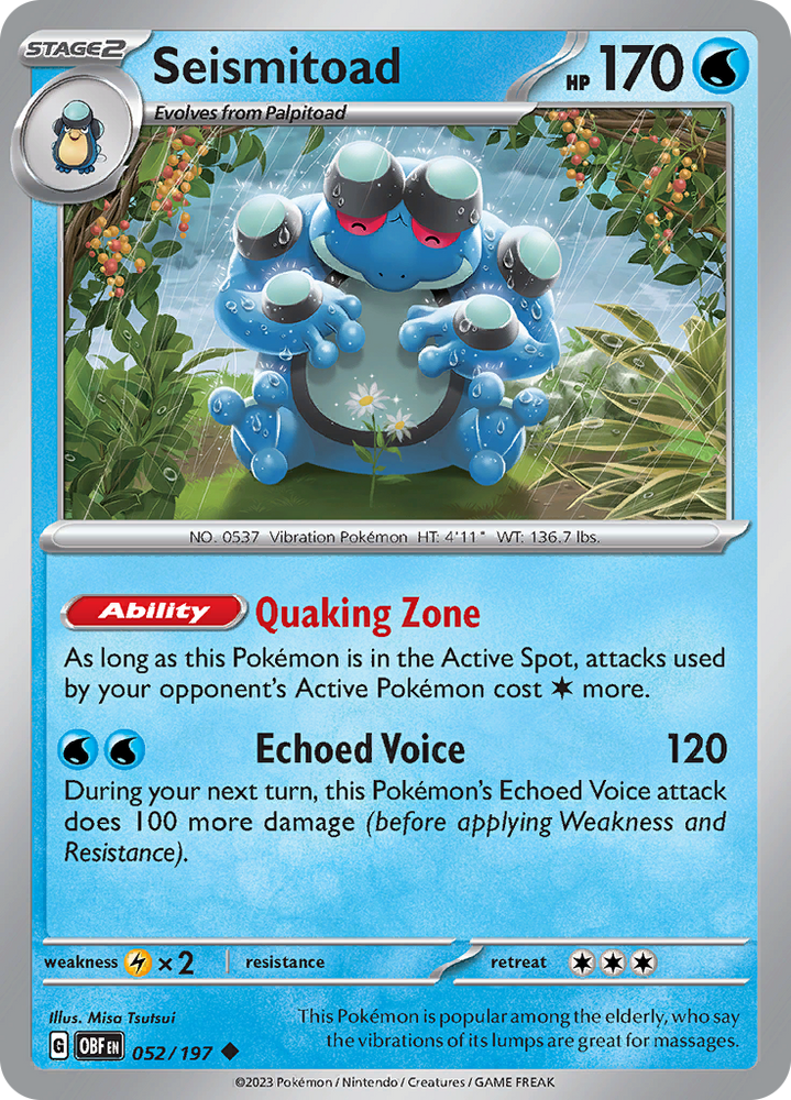 Seismitoad (052/197) [Scarlet & Violet: Obsidian Flames] Pokémon