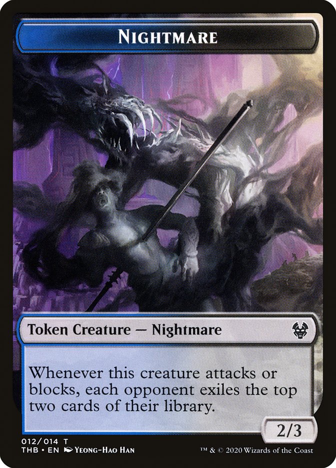 Nightmare Token [Theros Beyond Death Tokens] Magic: The Gathering
