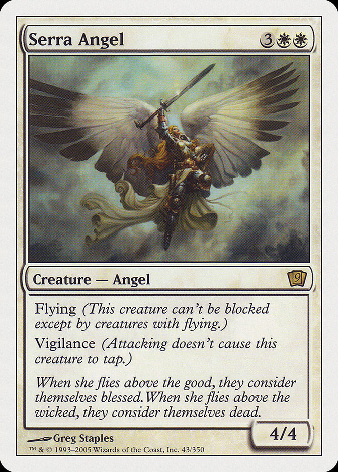 Serra Angel (9th Edition) [Oversize Cards] Magic: The Gathering