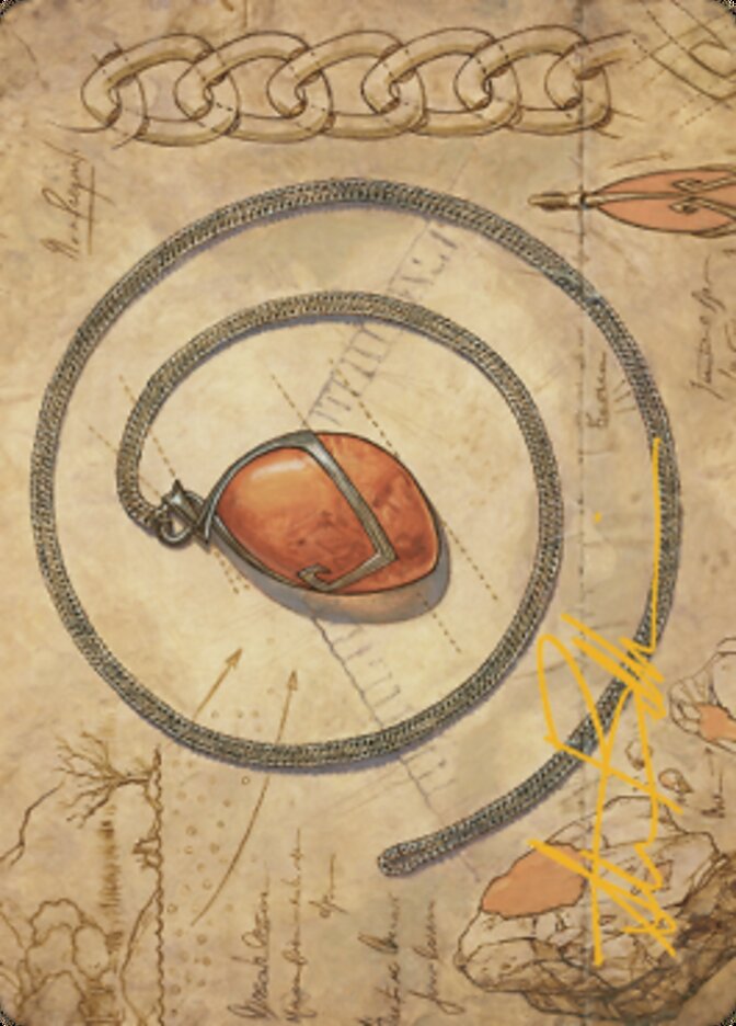 Mox Amber Art Card (Gold-Stamped Signature) [The Brothers' War Art Series] Magic: The Gathering