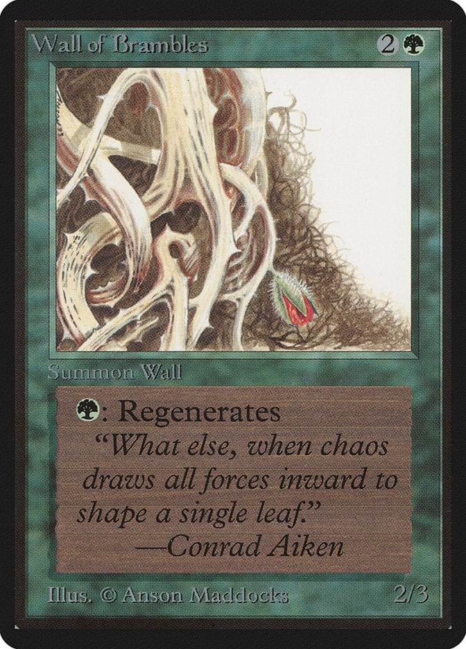 Wall of Brambles [Beta Edition] Magic: The Gathering