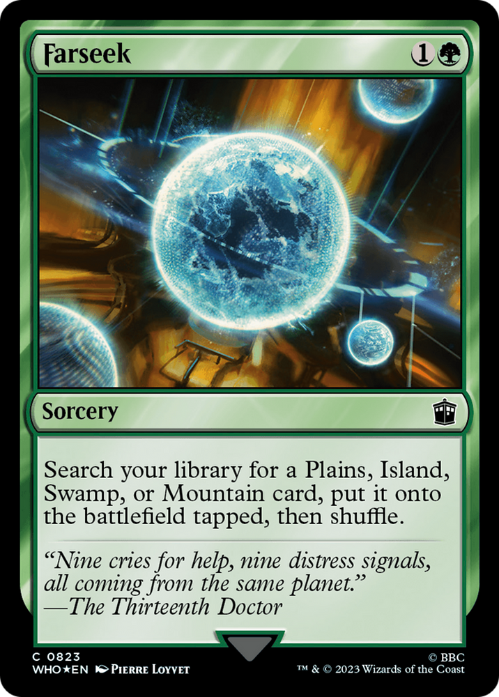 Farseek (Surge Foil) [Doctor Who] Magic: The Gathering