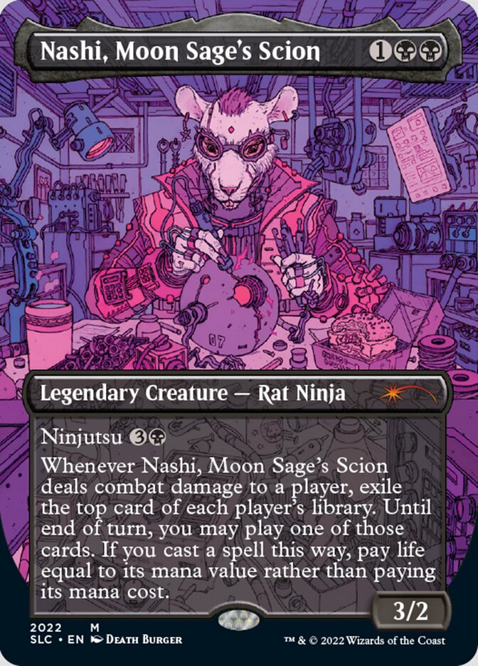 Nashi, Moon Sage's Scion (Borderless) [Secret Lair Countdown Kit] Magic: The Gathering