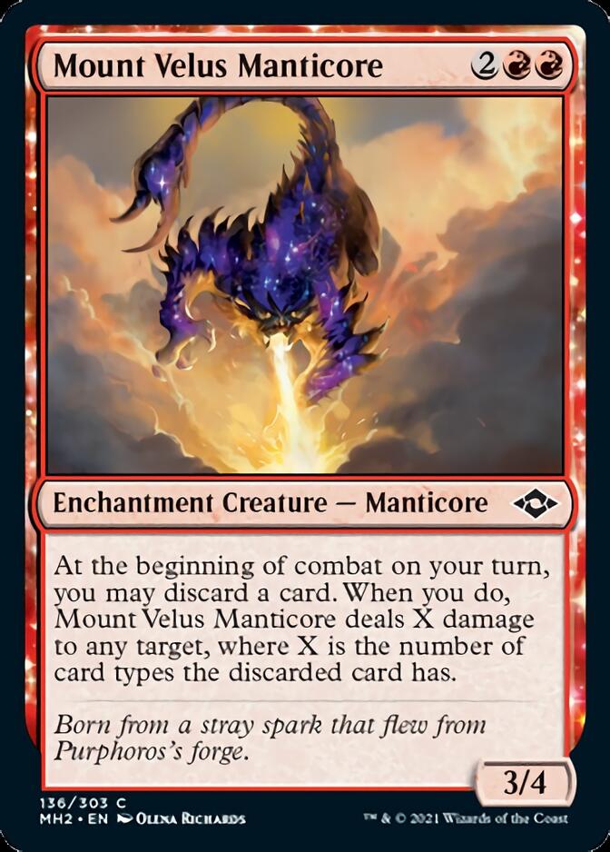 Mount Velus Manticore [Modern Horizons 2] Magic: The Gathering