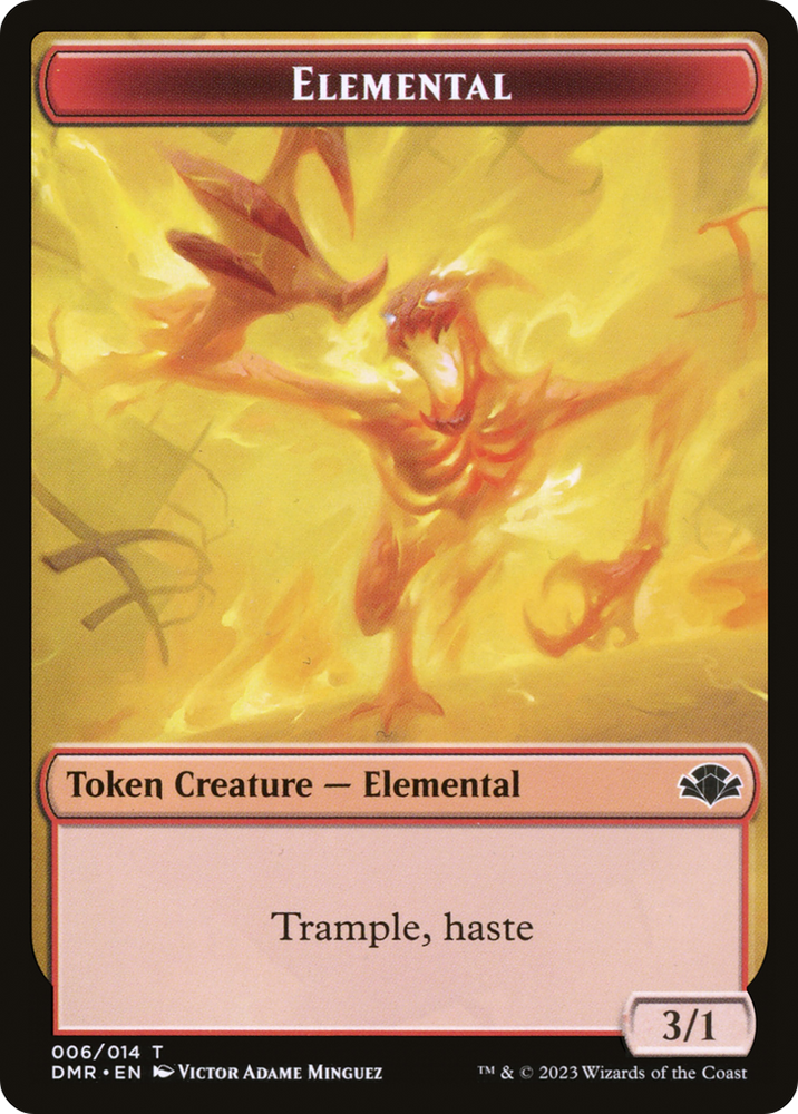 Elemental Token [Dominaria Remastered Tokens] Magic: The Gathering