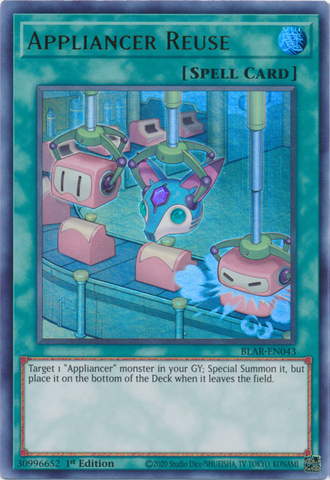 Appliancer Reuse [BLAR-EN043] Ultra Rare - Yugioh Cards For Your TCG Needs!