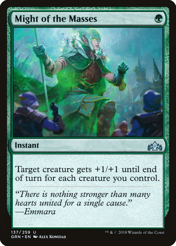 Might of the Masses [Guilds of Ravnica] Magic: The Gathering
